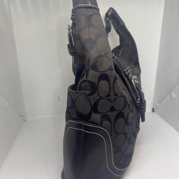 COACH💥SOLD OUT💥Black Signature  Soho Shoulder Bag No.6824 - Picture 5 of 10